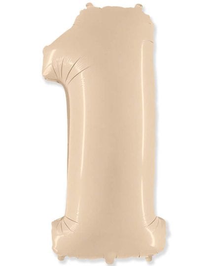 Шар Цифра Кремовый 102см